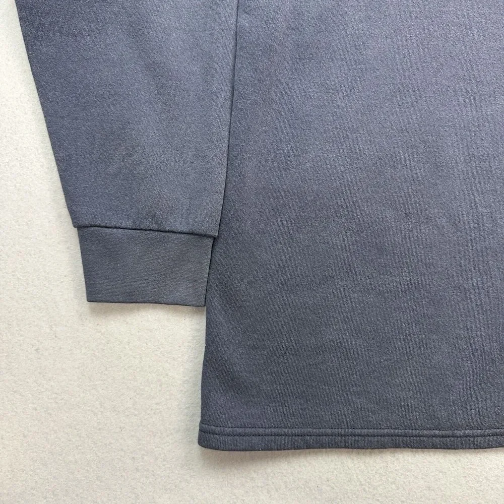 Vintage Lee Heavyweight Sweater Mens 2XL Blue 1/4 Zip Pullover Microsoft